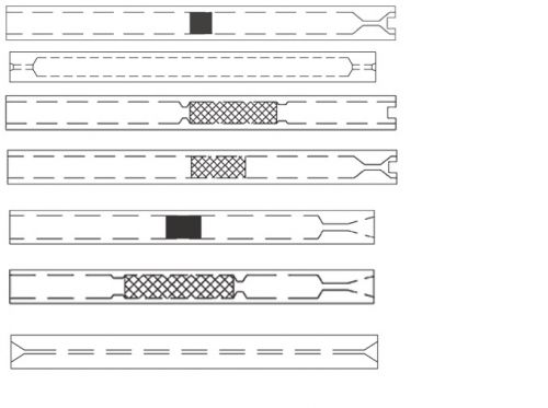 Inlet liner, Ultra Inert, split, low pressure drop, glass wool